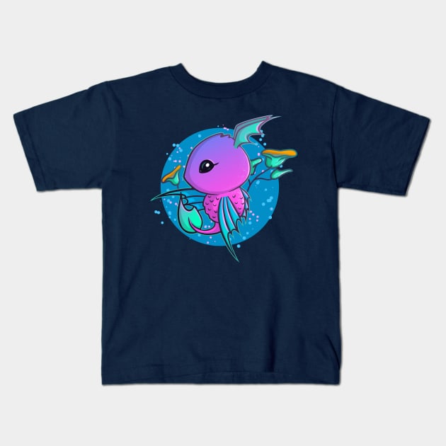 Super Cute Fantasy Sea Creature Kids T-Shirt by perdita00